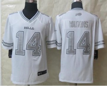 NEW Buffalo Bills #14 Sammy Watkins White NFL Limited Platinum Jersey NEW Buffalo Bills #14 Sammy Watkins White NFL Limited Platinum Jersey