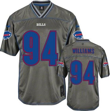 NEW Buffalo Bills #94 Mario Williams Grey Vapor Elite Jerseys