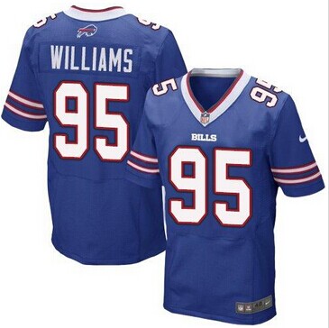NEW Buffalo Bills #95 Kyle Williams Royal Blue Team Color NFL New Elite Jersey