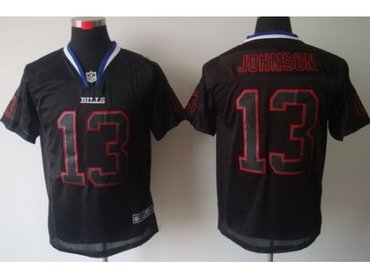 NEW Buffalo Bills 13 Steve Johnson Lights Out Black Elite NFL Jerseys