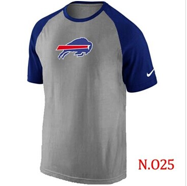 NEW Buffalo Bills Ash Tri Big Play Raglan NFL T-Shirt Grey Blue NEW Buffalo Bills Ash Tri Big Play Raglan NFL T-Shirt Grey Blue