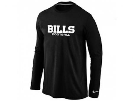 NEW Buffalo Bills Authentic font Long Sleeve T-Shirt Black NEW Buffalo Bills Authentic font Long Sleeve T-Shirt Black