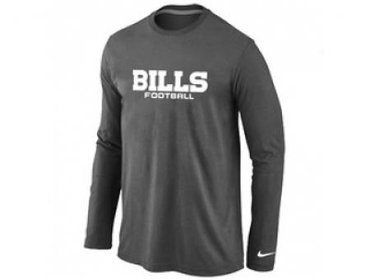 NEW Buffalo Bills Authentic font Long Sleeve T-Shirt D.Grey NEW Buffalo Bills Authentic font Long Sleeve T-Shirt D.Grey