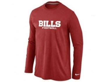 NEW Buffalo Bills Authentic font Long Sleeve T-Shirt Red NEW Buffalo Bills Authentic font Long Sleeve T-Shirt Red