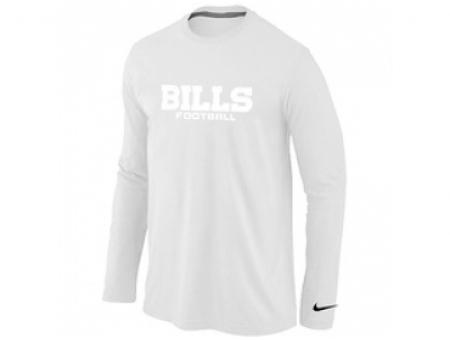 NEW Buffalo Bills Authentic font Long Sleeve T-Shirt White NEW Buffalo Bills Authentic font Long Sleeve T-Shirt White