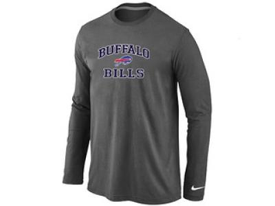 NEW Buffalo Bills Heart & Soul Long Sleeve T-Shirt D.Grey