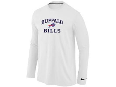 NEW Buffalo Bills Heart & Soul Long Sleeve T-Shirt White
