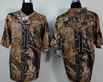 NEW Carolina Panthers #1 Cam Newton Camo Realtree NFL Elite Jersey
