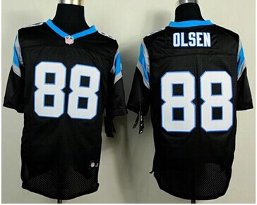 NEW Carolina Panthers #88 Greg Olsen Black Team Color NFL Elite Jersey