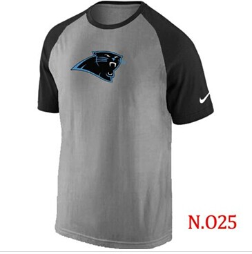 NEW Carolina Panthers Ash Tri Big Play Raglan NFL T-Shirt Grey Black NEW Carolina Panthers Ash Tri Big Play Raglan NFL T-Shirt Grey Black
