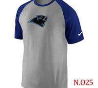 NEW Carolina Panthers Ash Tri Big Play Raglan NFL T-Shirt Grey Blue NEW Carolina Panthers Ash Tri Big Play Raglan NFL T-Shirt Grey Blue