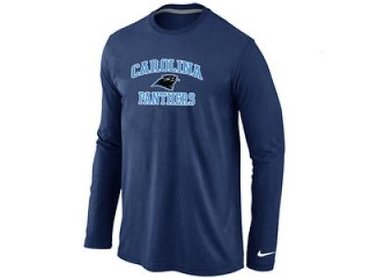 NEW Carolina Panthers Heart & Soul Long Sleeve T-Shirt D.Blue NEW Carolina Panthers Heart & Soul Long Sleeve T-Shirt D.Blue