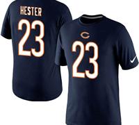 NEW Chicago Bears #23 Devin Hester Name & Number T-Shirt Blue NEW Chicago Bears #23 Devin Hester Name & Number T-Shirt Blue