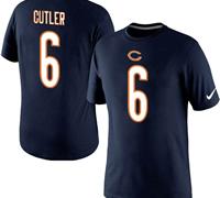 NEW Chicago Bears #6 Jay Cutler Name & Number T-Shirt Blue NEW Chicago Bears #6 Jay Cutler Name & Number T-Shirt Blue