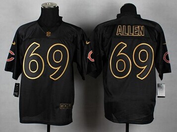NEW Chicago Bears #69 Jared Allen Black Gold No. Fashion NFL Elite Jersey NEW Chicago Bears #69 Jared Allen Black Gold No. Fashion NFL Elite Jersey