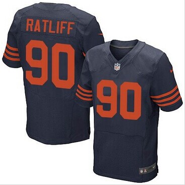 NEW Chicago Bears #90 Jeremiah Ratliff Navy Blue 1940s Throwback NFL Elite Jersey NEW Chicago Bears #90 Jeremiah Ratliff Navy Blue 1940s Throwback NFL Elite Jersey