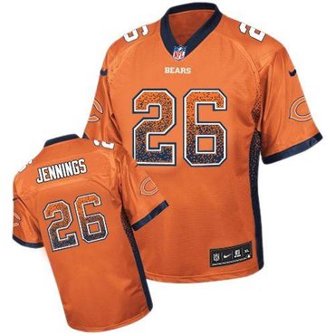 NEW Chicago Bears 26 Tim Jennings Orange Alternate Stitched NFL Elite Drift Fashion Jersey NEW Chicago Bears 26 Tim Jennings Orange Alternate Stitched NFL Elite Drift Fashion Jersey