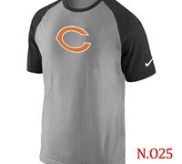 NEW Chicago Bears Ash Tri Big Play Raglan NFL T-Shirt Grey Black NEW Chicago Bears Ash Tri Big Play Raglan NFL T-Shirt Grey Black