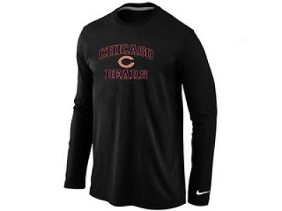 NEW Chicago Bears Heart & Soul Long Sleeve T-Shirt Black NEW Chicago Bears Heart & Soul Long Sleeve T-Shirt Black