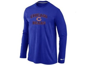NEW Chicago Bears Heart & Soul Long Sleeve T-Shirt Blue NEW Chicago Bears Heart & Soul Long Sleeve T-Shirt Blue