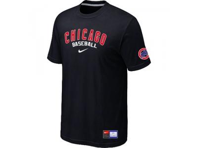 NEW Chicago Cubs Black Short Sleeve Practice T-Shirt NEW Chicago Cubs Black Short Sleeve Practice T-Shirt