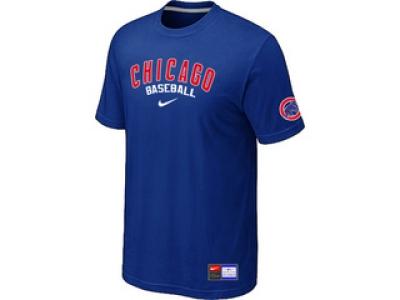 NEW Chicago Cubs Blue Short Sleeve Practice T-Shirt NEW Chicago Cubs Blue Short Sleeve Practice T-Shirt