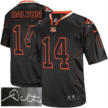 NEW Cincinnati Bengals #14 Andy Dalton Lights Out Black Jerseys(Signed Elite) NEW Cincinnati Bengals #14 Andy Dalton Lights Out Black Jerseys(Signed Elite)