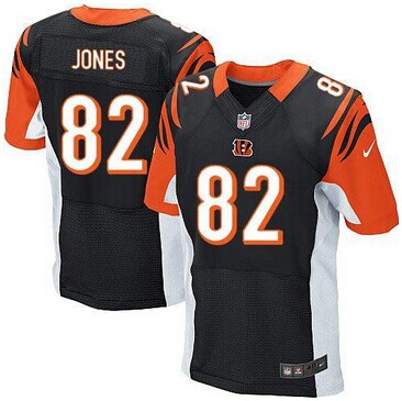 NEW Cincinnati Bengals #82 Marvin Jones Black Team Color NFL Elite Jersey
