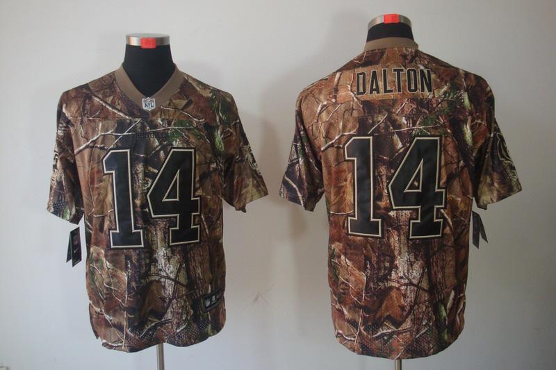 NEW Cincinnati Bengals 14 Andy Dalton Camo Realtree NFL Jerseys(Elite)