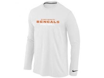 NEW Cincinnati Bengals Authentic font Long Sleeve T-Shirt White NEW Cincinnati Bengals Authentic font Long Sleeve T-Shirt White