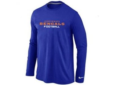 NEW Cincinnati Bengals Authentic font Long Sleeve T-Shirt blue NEW Cincinnati Bengals Authentic font Long Sleeve T-Shirt blue