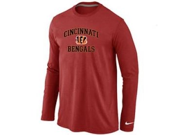 NEW Cincinnati Bengals Heart & Soul Long Sleeve T-Shirt RED NEW Cincinnati Bengals Heart & Soul Long Sleeve T-Shirt RED