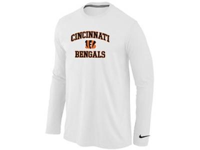 NEW Cincinnati Bengals Heart & Soul Long Sleeve T-Shirt White