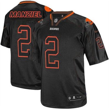 NEW Cleveland Browns #2 Johnny Manziel Lights Out Black NFL Elite Jersey