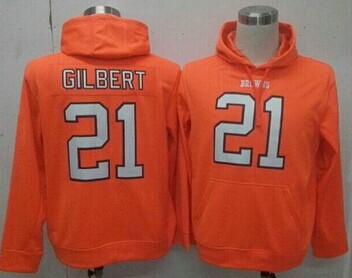 NEW Cleveland Browns #21 Justin Gilbert Orange Pullover NFL Hoodie