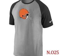 NEW Cleveland Browns Ash Tri Big Play Raglan NFL T-Shirt Grey Black NEW Cleveland Browns Ash Tri Big Play Raglan NFL T-Shirt Grey Black