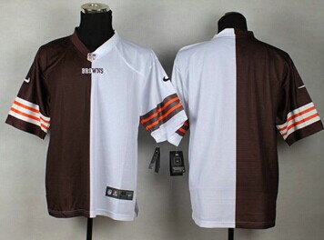 NEW Cleveland Browns Bank Men's Stitched Elite Split Jersey