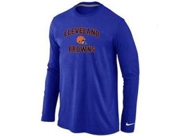 NEW Cleveland Browns Heart & Soul Long Sleeve T-Shirt Blue NEW Cleveland Browns Heart & Soul Long Sleeve T-Shirt Blue