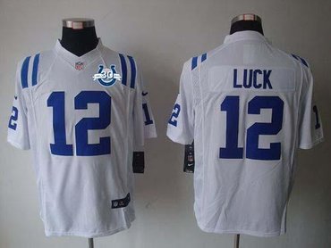 NEW Colts #12 Andrew Luck White With 30TH Seasons Patch Men's Stitched NFL Limited Jersey NEW Colts #12 Andrew Luck White With 30TH Seasons Patch Men's Stitched NFL Limited Jersey