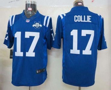 NEW Colts #17 Austin Collie Royal Blue Team Color With 30TH Seasons Patch Men's Stitched NFL Limited Jersey NEW Colts #17 Austin Collie Royal Blue Team Color With 30TH Seasons Patch Men's Stitched NFL Limited Jersey