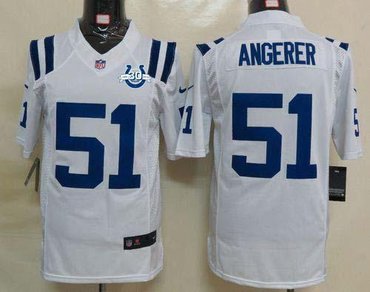 NEW Colts #51 Pat Angerer White With 30TH Seasons Patch Men's Stitched NFL Limited Jersey NEW Colts #51 Pat Angerer White With 30TH Seasons Patch Men's Stitched NFL Limited Jersey
