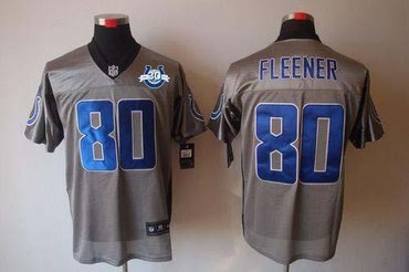 NEW Colts #80 Coby Fleener Grey Shadow With 30TH Seasons Patch Men's Stitched NFL Elite Jersey NEW Colts #80 Coby Fleener Grey Shadow With 30TH Seasons Patch Men's Stitched NFL Elite Jersey
