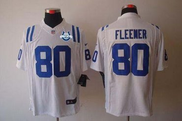 NEW Colts #80 Coby Fleener White With 30TH Seasons Patch Men's Stitched NFL Limited Jersey NEW Colts #80 Coby Fleener White With 30TH Seasons Patch Men's Stitched NFL Limited Jersey