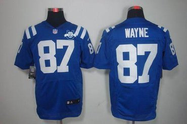NEW Colts #87 Reggie Wayne Royal Blue Team Color With 30TH Seasons Patch Men's Stitched NFL Elite Jersey NEW Colts #87 Reggie Wayne Royal Blue Team Color With 30TH Seasons Patch Men's Stitched NFL Elite Jersey