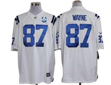 NEW Colts #87 Reggie Wayne White With 30TH Seasons Patch Men's Stitched NFL Limited Jersey NEW Colts #87 Reggie Wayne White With 30TH Seasons Patch Men's Stitched NFL Limited Jersey