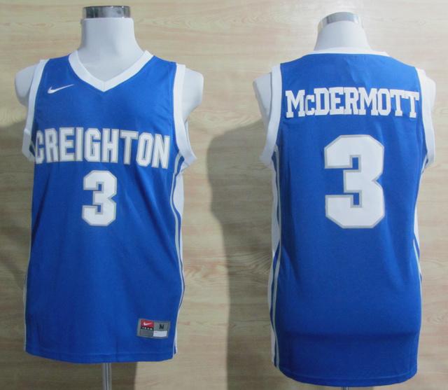 NEW Creighton Bluejays Doug McDermott 3 Blue College Basketball Jerseys
