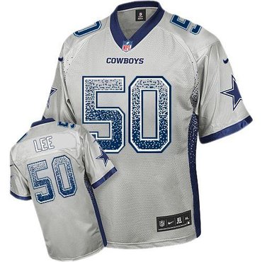 NEW Dallas Cowboys #50 Sean Lee Grey Stitched NFL Elite Drift Fashion Jersey NEW Dallas Cowboys #50 Sean Lee Grey Stitched NFL Elite Drift Fashion Jersey