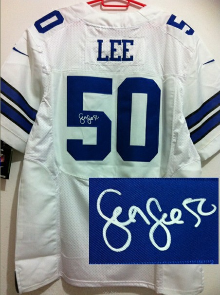 NEW Dallas Cowboys #50 Sean Lee white jerseys(Elite signature) NEW Dallas Cowboys #50 Sean Lee white jerseys(Elite signature)