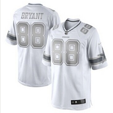 NEW Dallas Cowboys #88 Dez Bryant White Platinum Jersey NEW Dallas Cowboys #88 Dez Bryant White Platinum Jersey