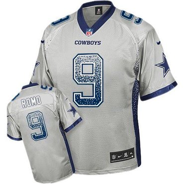 NEW Dallas Cowboys #9 Tony Romo Grey Stitched NFL Elite Drift Fashion Jersey NEW Dallas Cowboys #9 Tony Romo Grey Stitched NFL Elite Drift Fashion Jersey